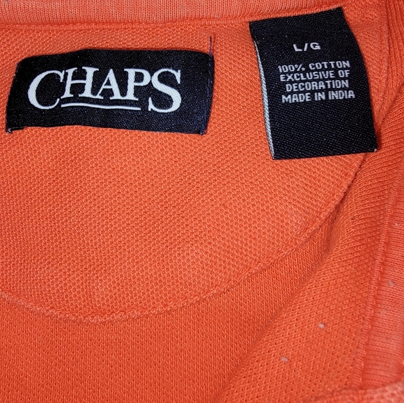 Chaps Burnt Orange Polo Shirt Vibrant Classic Design - Picture 3 of 8